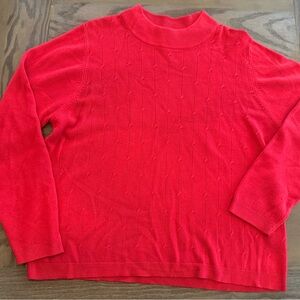 Alia Vibrant Red Crew Neck Sweater